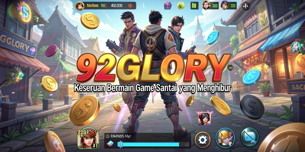 Screenshot 92GLORY menampilkan gameplay yang ceria dan menyenangkan.