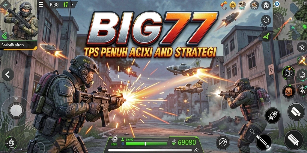 Tampilan gameplay seru dari BIG77 dengan aksi tembak-tembakan yang mendebarkan.