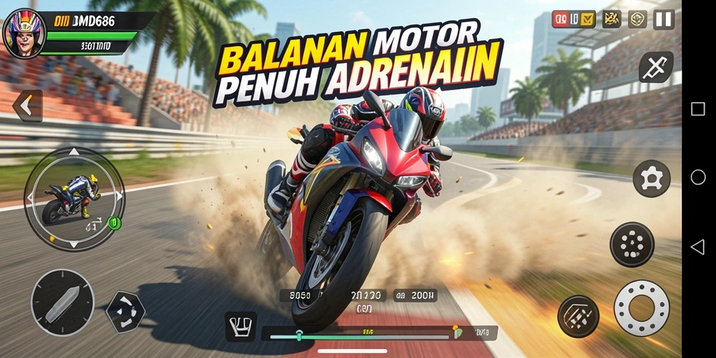 Tampilan gameplay DMD686 yang seru dan mendebarkan.