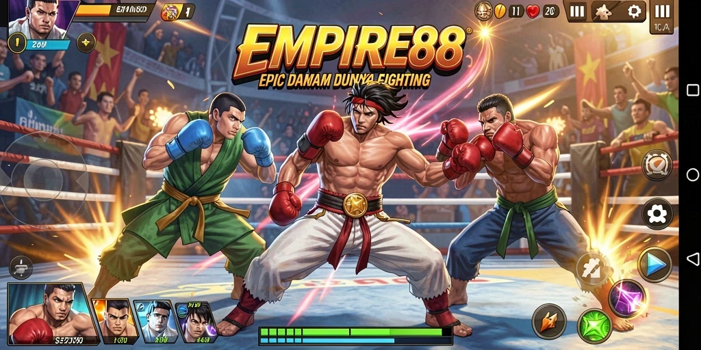 Menampilkan aksi pertarungan mendebarkan di EMPIRE88.