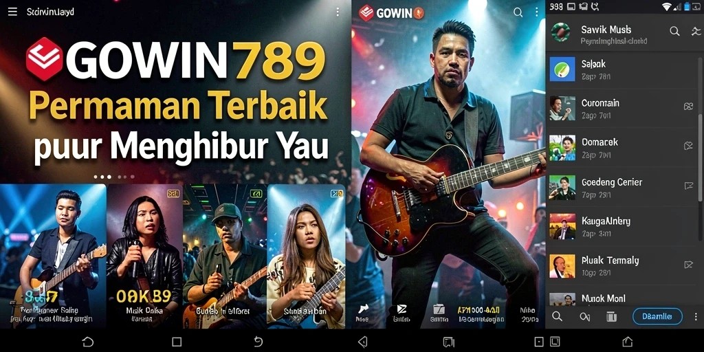 Tampilan menarik GOWIN789 dengan gameplay musik yang seru.