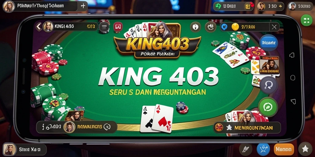 Tampilan gameplay KING403 yang menarik dan menegangkan saat permainan Poker.