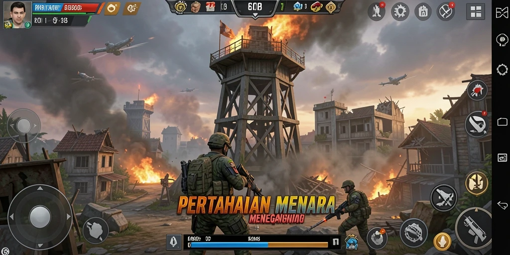 Gameplay KKRP yang menegangkan dalam Tower Defense.