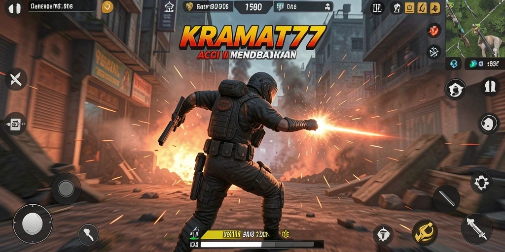 Tampilan aksi mendebarkan dalam KRAMAT77 dengan efek grafis yang menakjubkan.