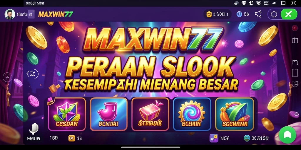 Screenshot gameplay MAXWIN77 menampilkan keseruan permainan slot.