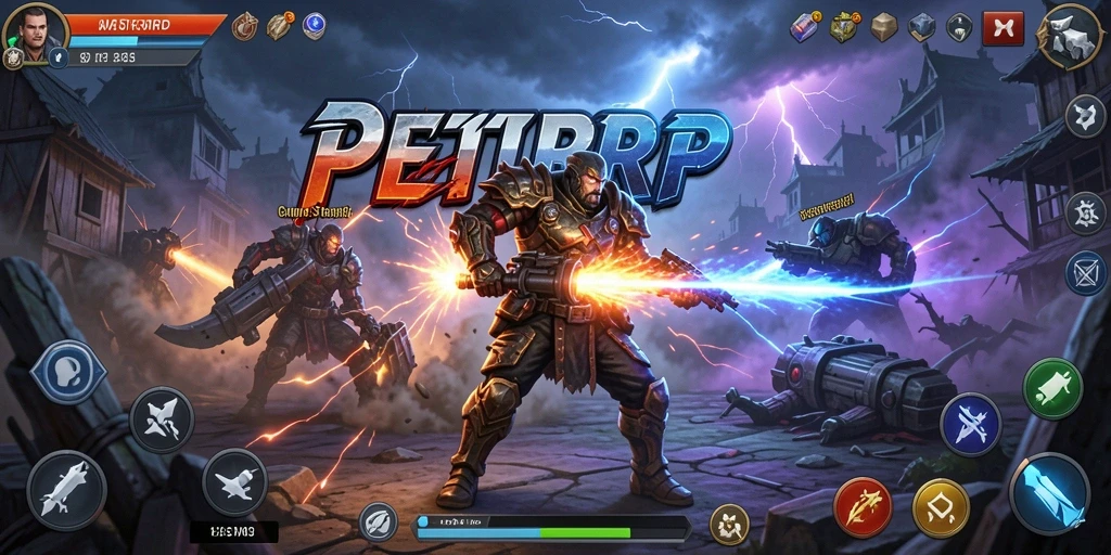 Tampilan menarik dari gameplay PETIRRP dengan strategi pertempuran.