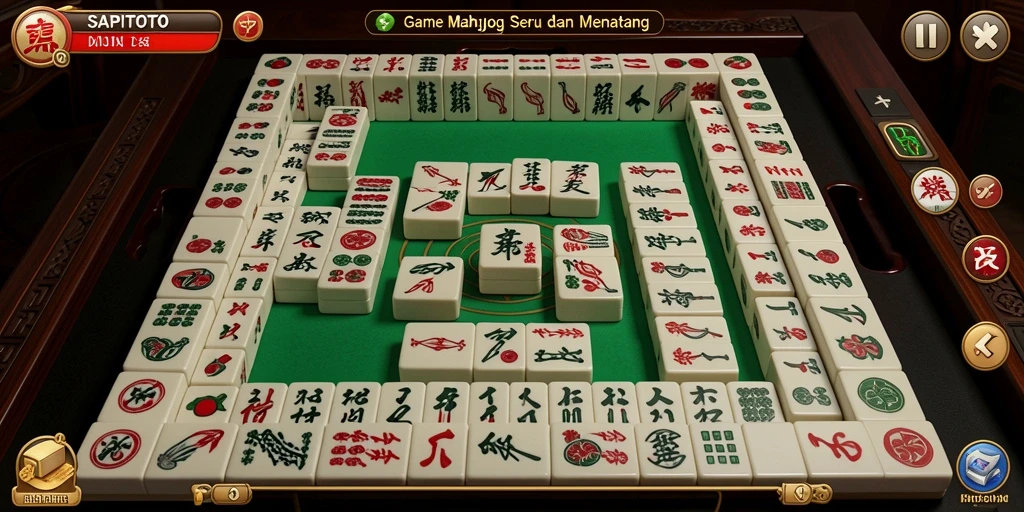 Screenshot utama SAPITOTO menampilkan gameplay Mahjong yang seru dan menarik.