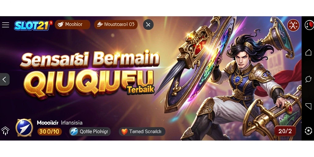 Tampilan gameplay QiuQiu yang menarik dan interaktif di SLOT21.
