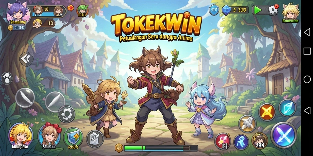 Gameplay seru dalam TOKEKWIN dengan karakter anime yang menarik.