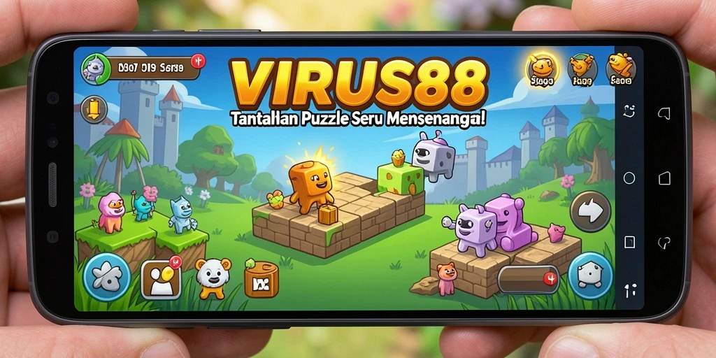 Tampilan gameplay <strong>VIRUS88</strong> yang seru dan penuh strategi.